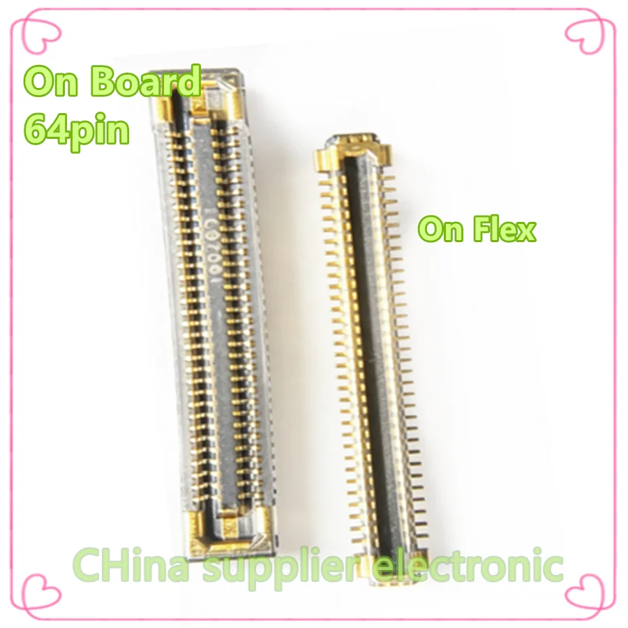 64pin note10 56pin For Samsung S20 G981B G981U G980 G980F LCD Display FPC Connector On Motherboard Flex Screen Flex