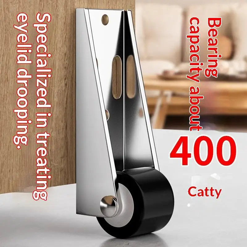 2Pcs Sliding Door Roller Pulley Universal Furniture Caster Wheel Mini Silent Easy-Glide Track Pulley Roller For Table Cabinet