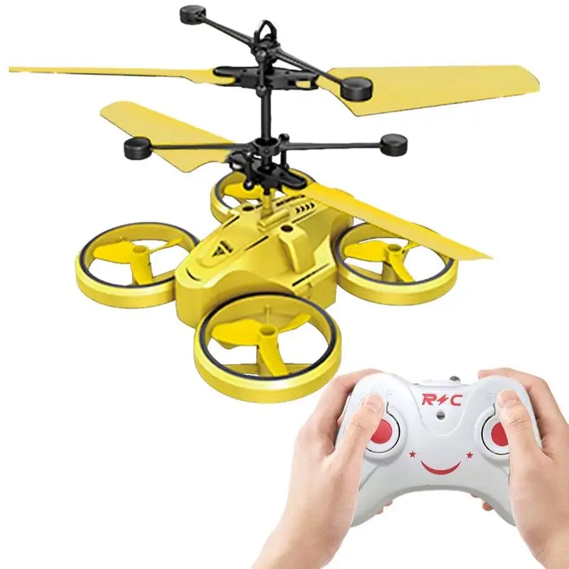 RC Airplane Remote Helicopter Toys With LED Lights Remote Helicopter Toys RC Plane Intelligent Obstacle Avoidance For Beginner