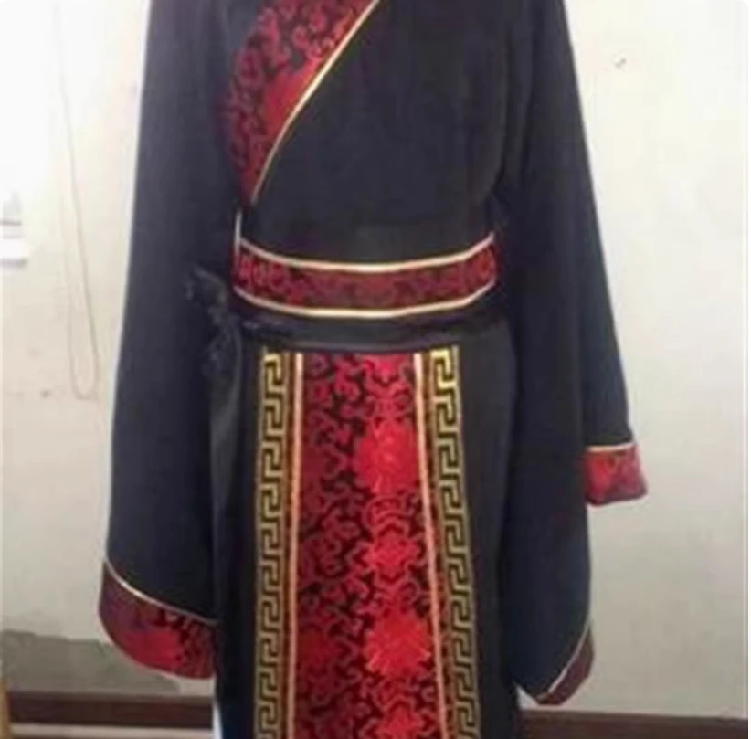 男性用の新しい古代衣装、クスー、廷臣、公式服装、漢王朝の大臣、マント、本、Z、ストレートトレイン、深いローブ