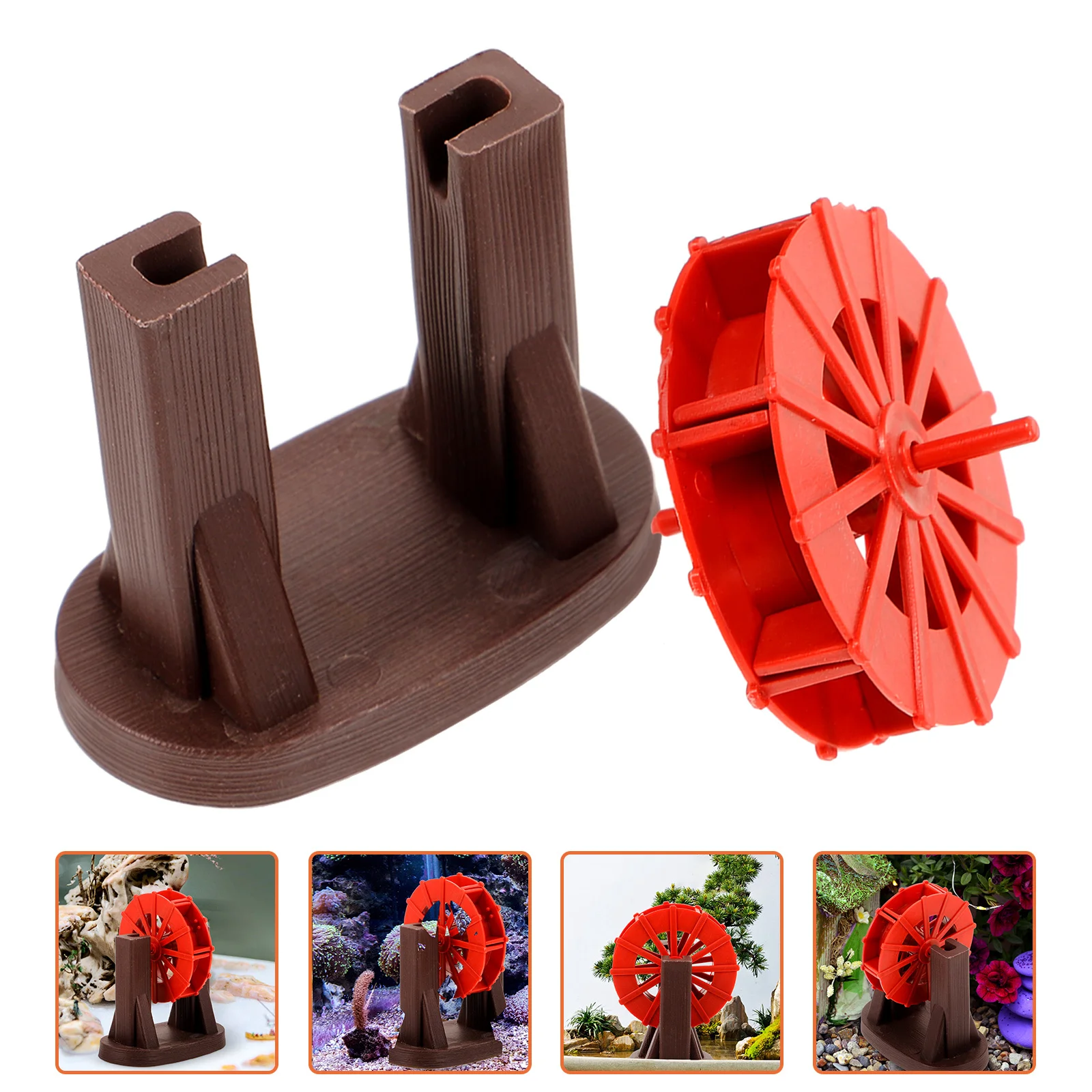 

Mini Water For Table Fountain Decor Vintage Resin Waterfall Wheel Replacement Part Diy Scene Layout Accessory Micro