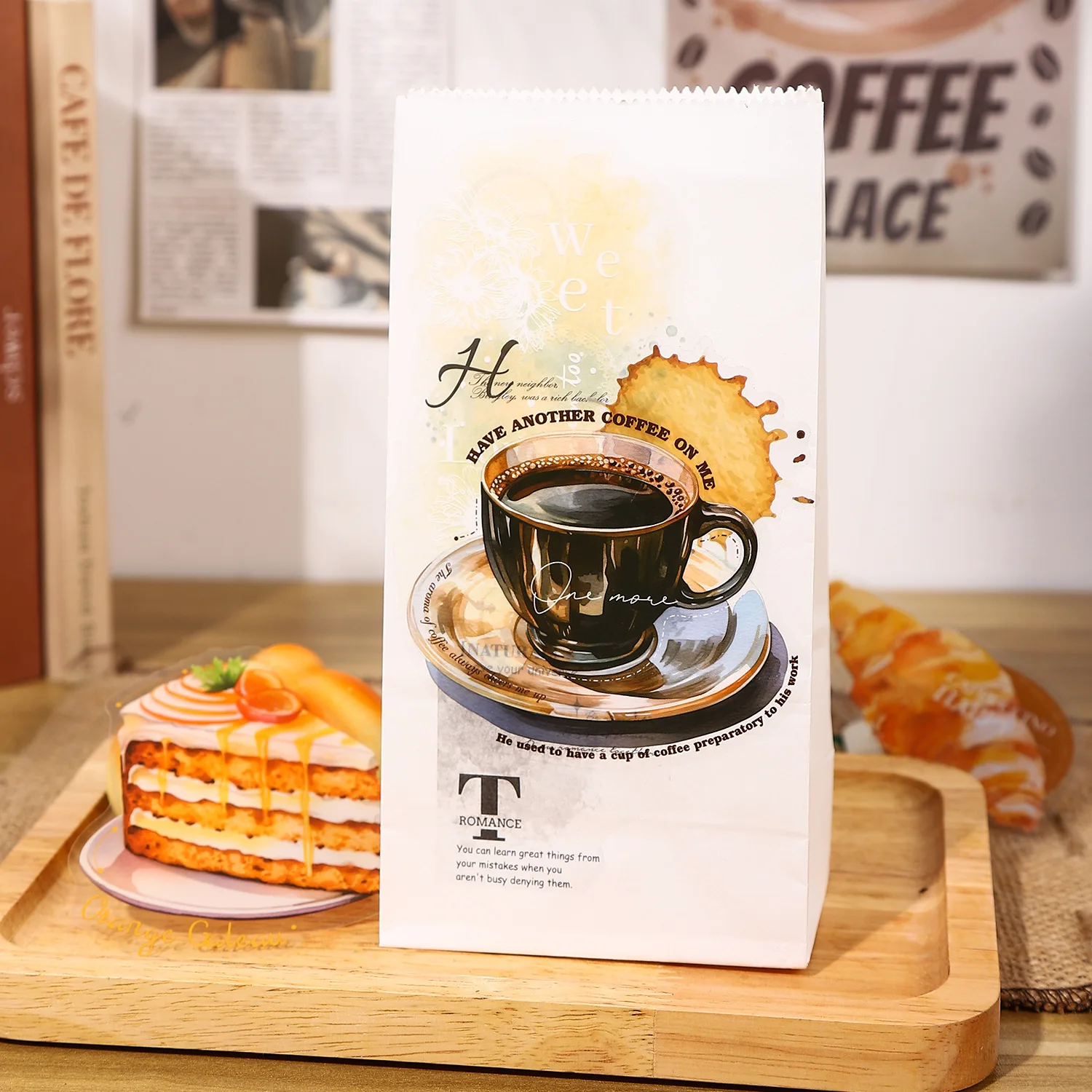 

20pcs/lot Kawaii Scrapbook Stickers Full cup of coffee time DIY Journaling Scrapbooking Supplies Decorative Stationery Sticker