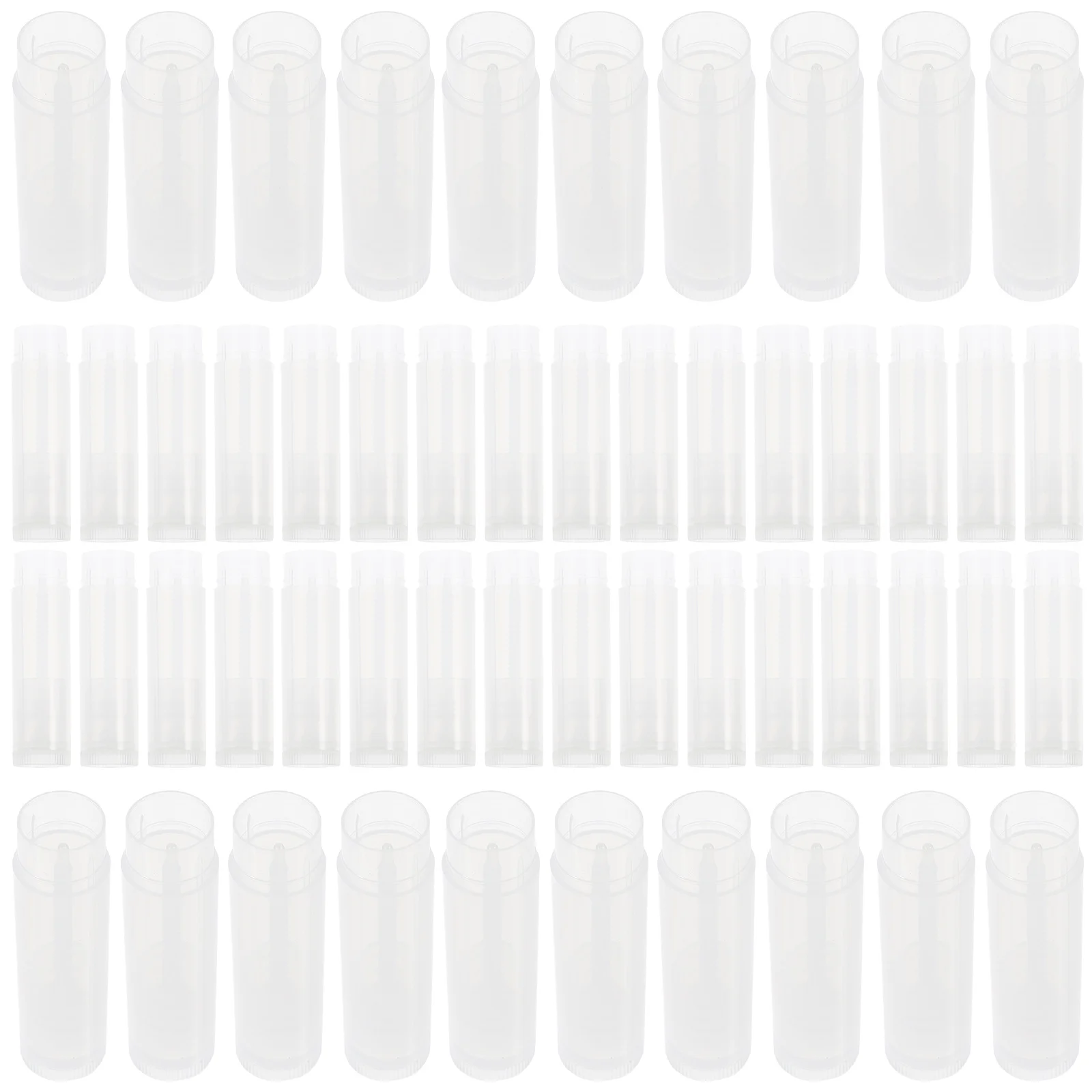 Tubos vacíos de bálsamo labial, 100 Uds., contenedores de lápiz labial negro recargables, botellas de embalaje de maquillaje de viaje con tapas, tubo de brillo