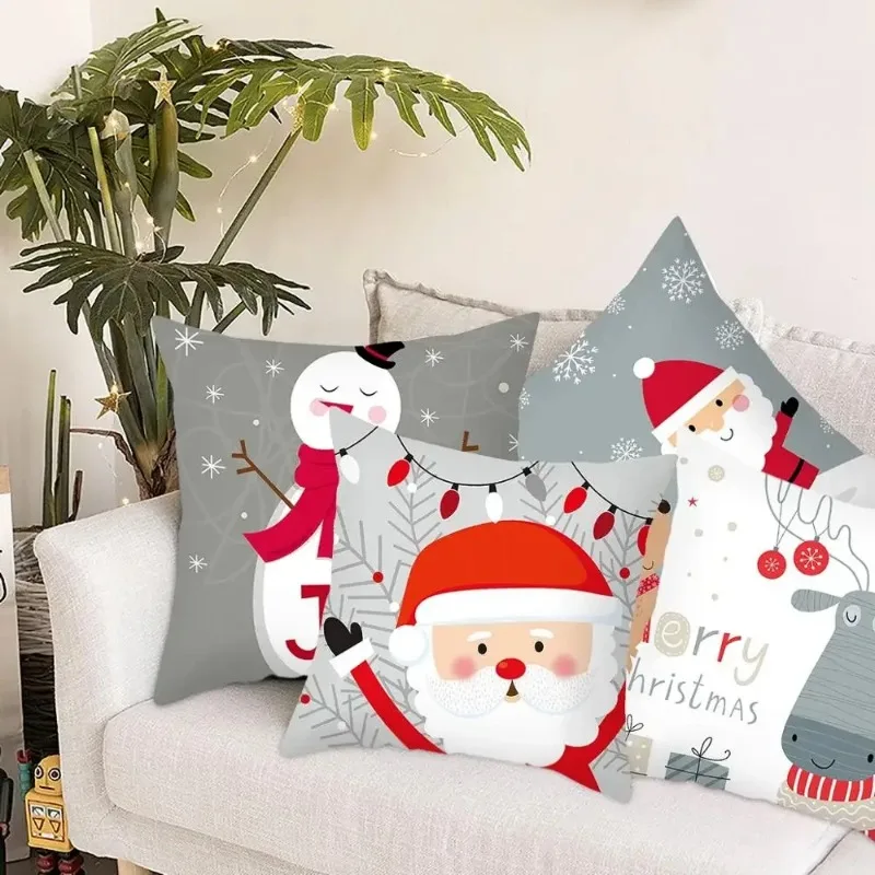 Christmas Cushion Cover Decorative Pillow Cover Throw Pillow Case Home Decor Sofa Bed Christmas Decor for Home Pillowcase