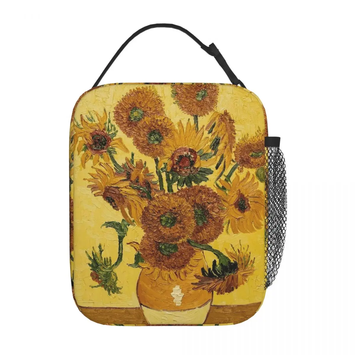 Vincent Van Gogh Sunflowers Sun Flowers Insulated Lunch Bag for Women Kids Leakproof Food Boxes Thermal Lunch Box Tote