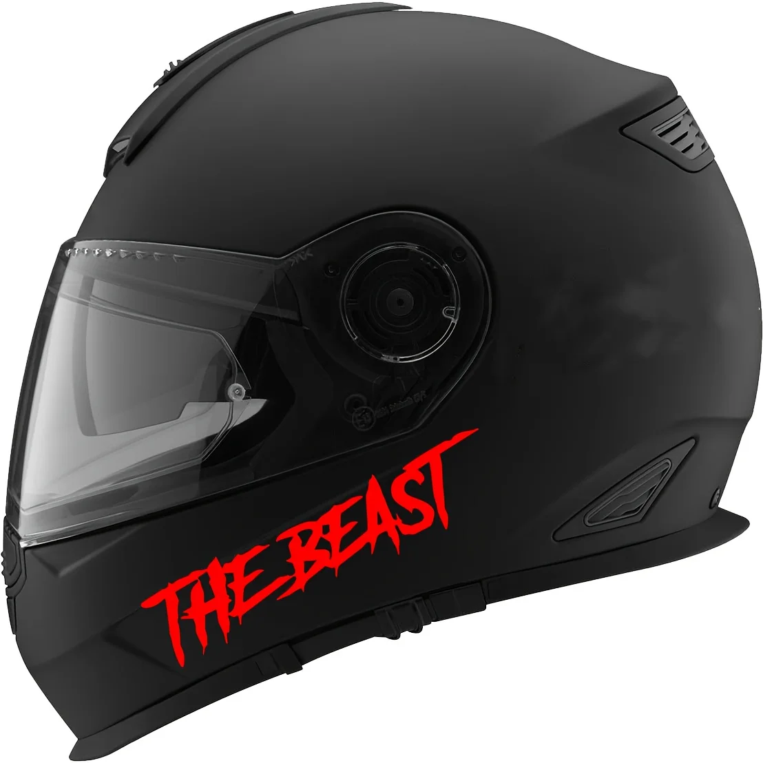 2PCS THE BEAST Claw Font Stickers, Multi‑Color Waterproof Decals 10x2.5cm for Car Bike Exterior Decor