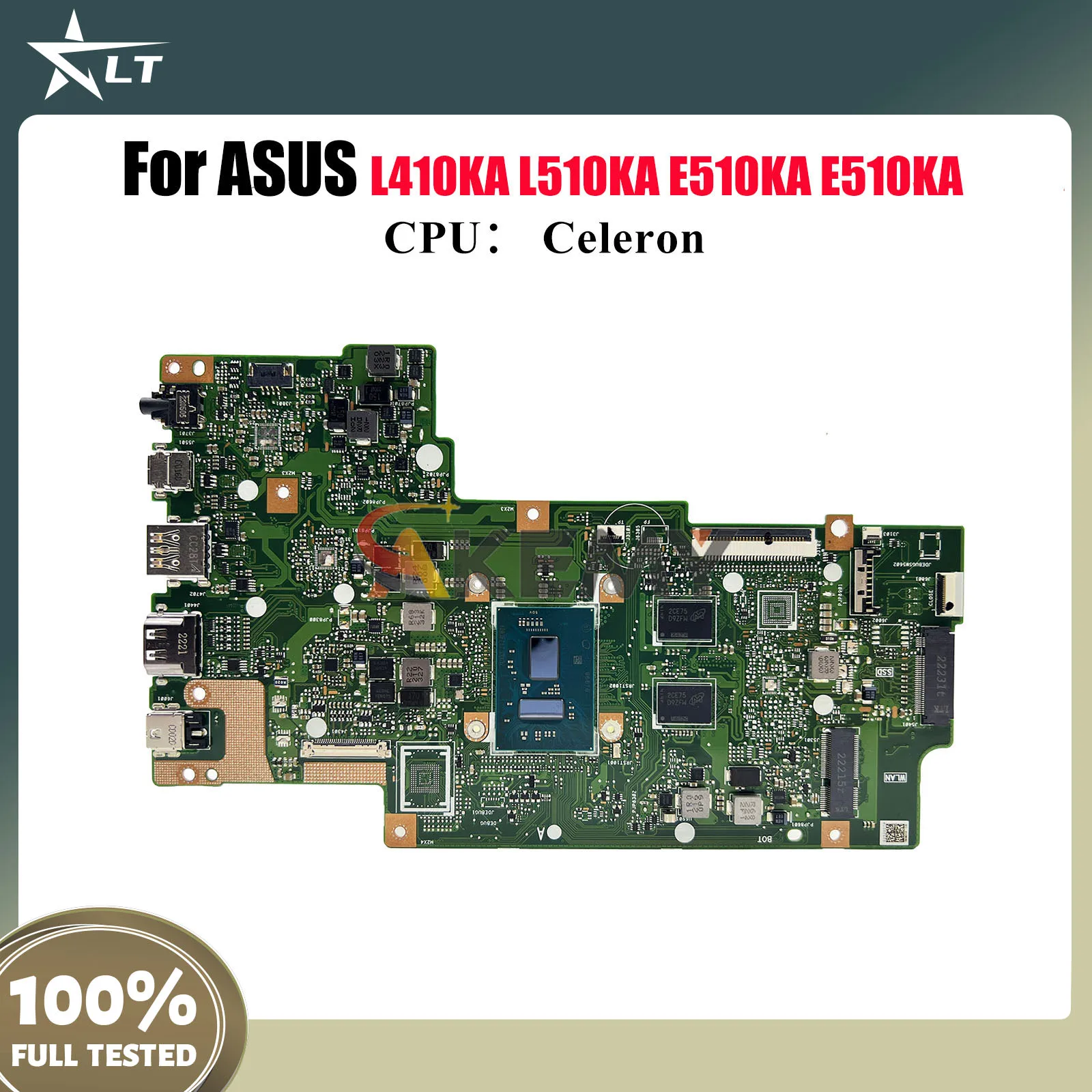 

E510KA Laptop Motherboard For ASUS EeeBook L510KA L410KA E510KA E510K Notebook Mainboard With Celeron CPU tests OK fast shipping