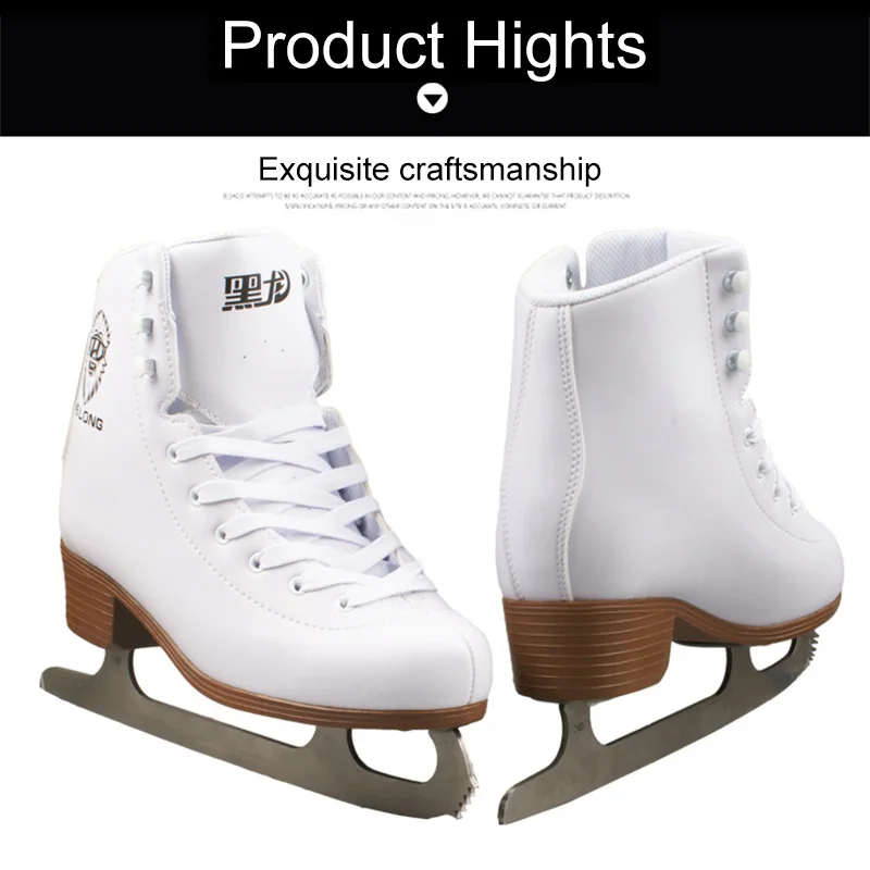 Original Black Dragon Figure Skating Shoes Adult Child Professional Ice Skates Stainless Steel Figure Ice Knife Skating Shoes