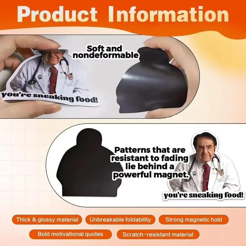 1 قطعة مغناطيس نمط عبارة الطبيب ، 12 قطعة/المجموعة/المجموعة مغناطيس الثلاجة المضحك ، مغناطيس الثلاجة الملهم للبالغين للتحكم في النظام الغذائي #6