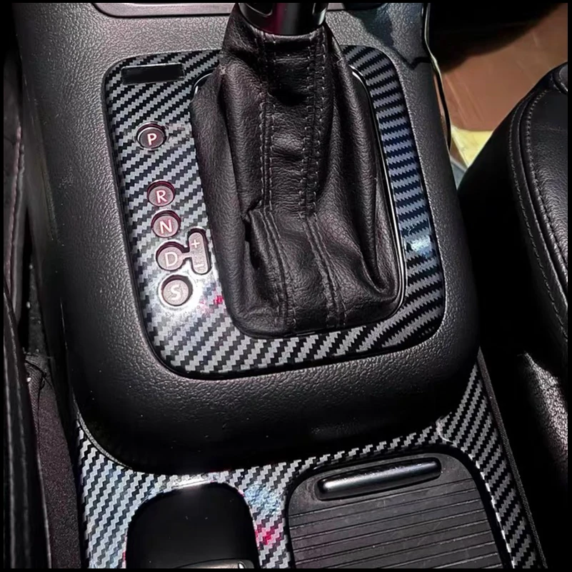 

Car Styling For VW Tiguan 2010-2015 Gear Box Panel Water Cup Holder Decorative Frame Cover Trim Strips Auto Parts Accessories