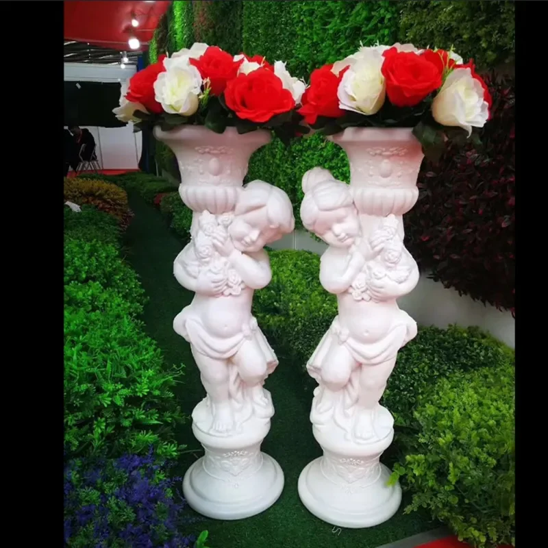 New Angel Plastic Roman Column FRP Aisle Road Guide Ornament Wedding Props Wholesale Decoration