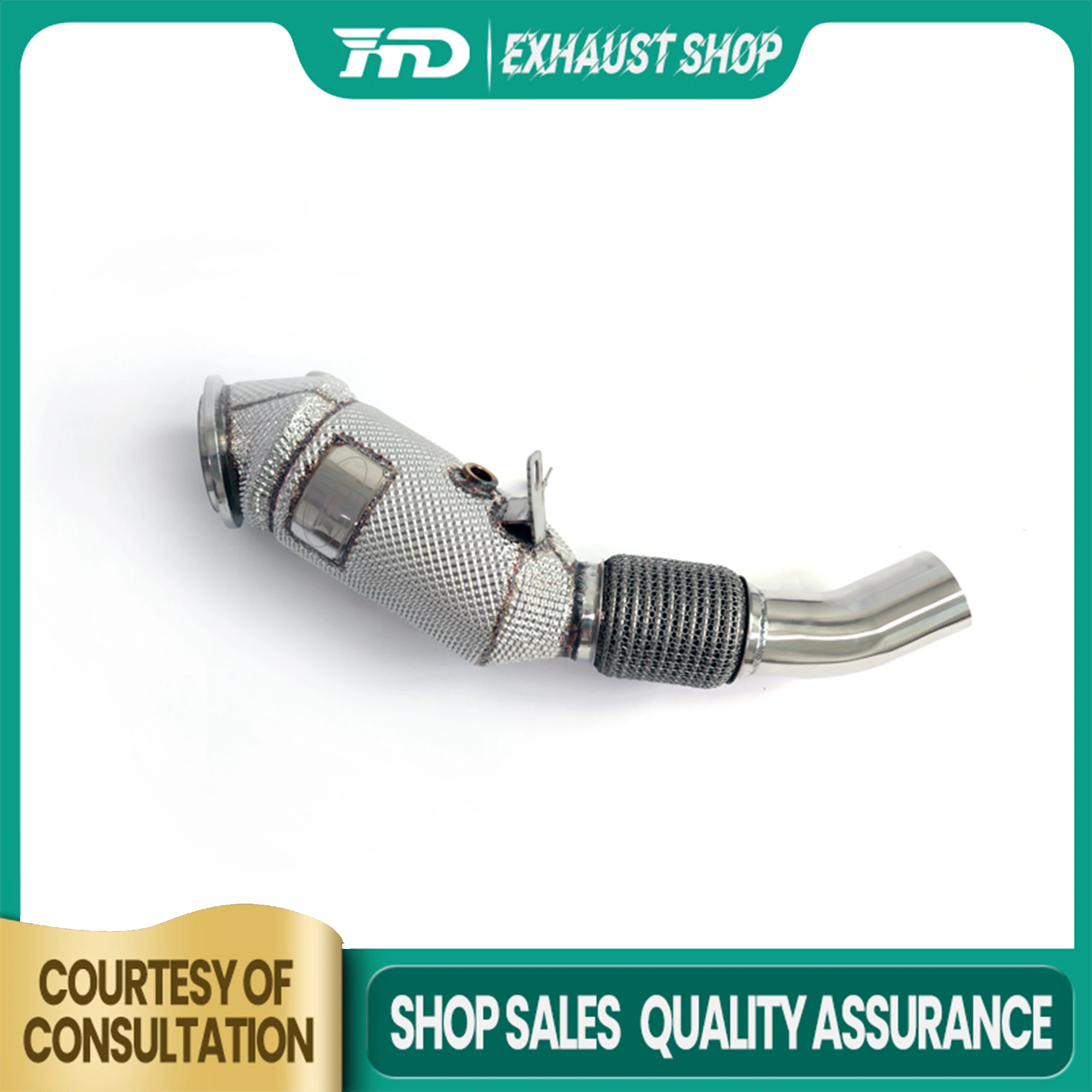 

High Quality Downpipe For BMW B38 1.5T Stainless Steel Exhaust System Heat Shield High Flow Performance Racing Pipe HMD