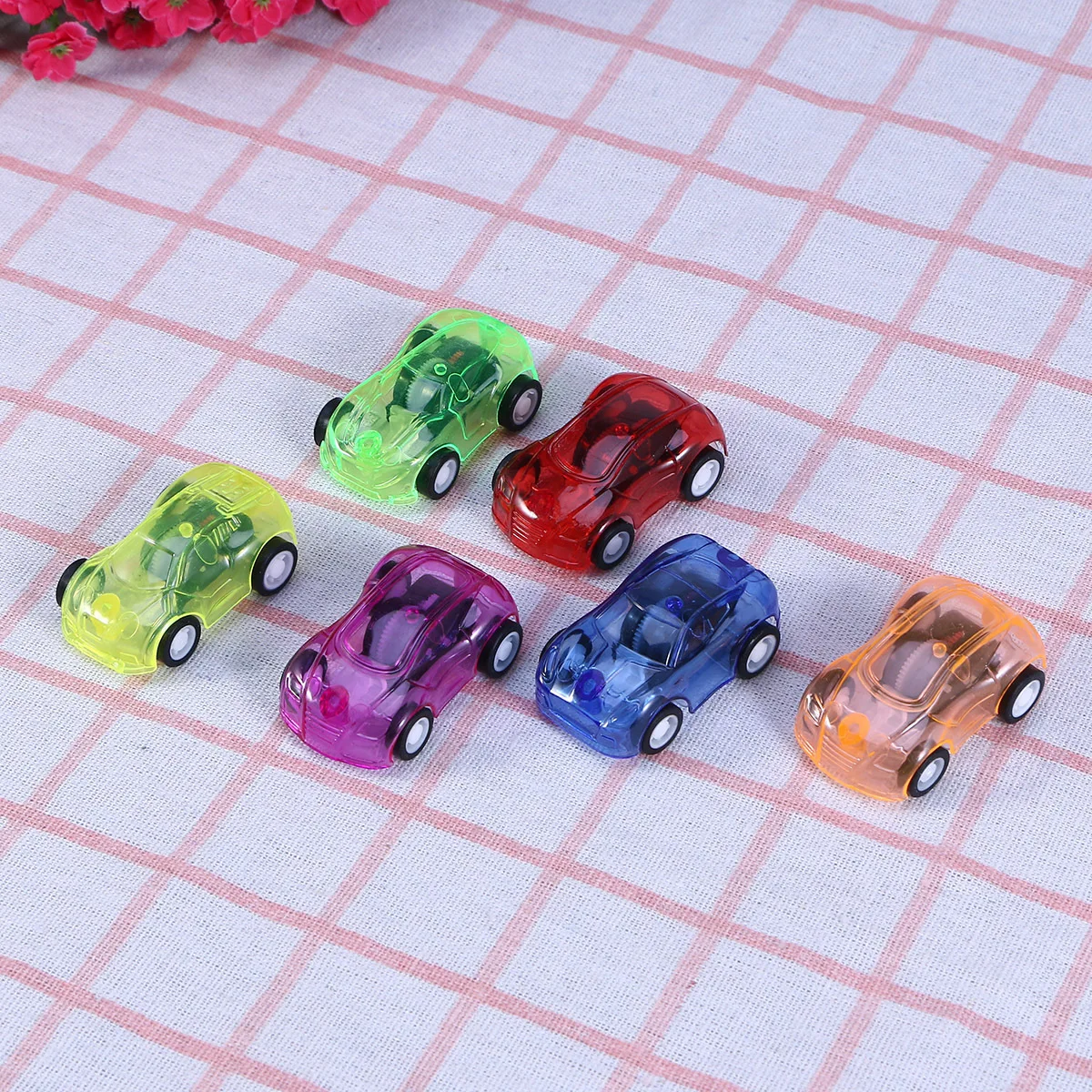 24 pçs mini carro para crianças veículos transparentes durável educacional não necessário puxar para trás veículo puxar para trás