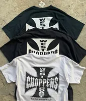 Summer Cotton Streetwear West Coast Choppers Tide Brand Print Short Sleeve Tshirt Retro HighStreet Clothing Casaul Loose Top Tee