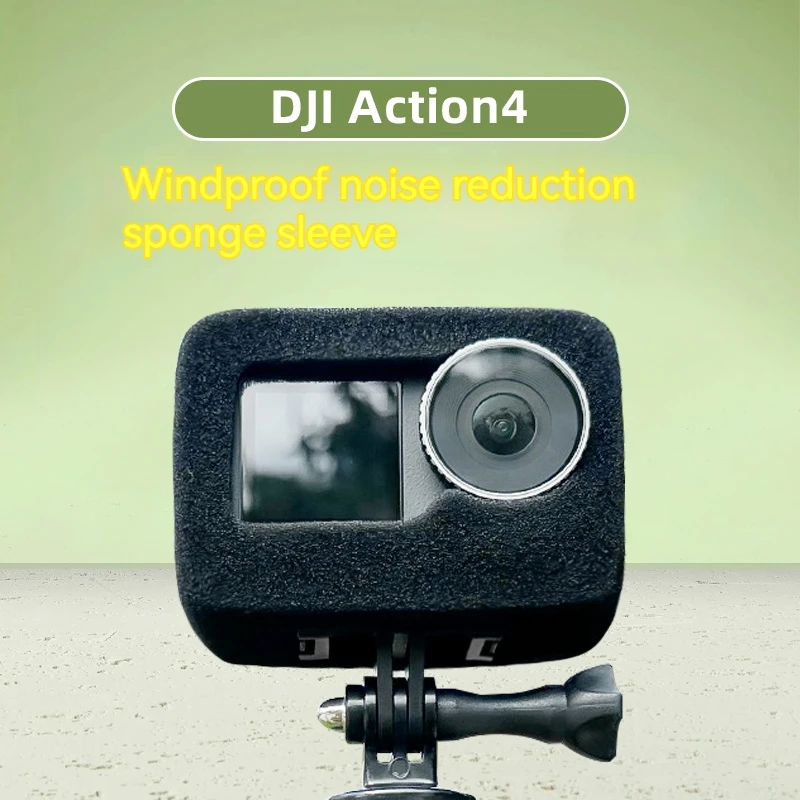 

Protective Frame Box Windproof Cover For DJI osmo action4/3 sports camera Cycling Cotton Shell Case Sponge Noise Absorbing