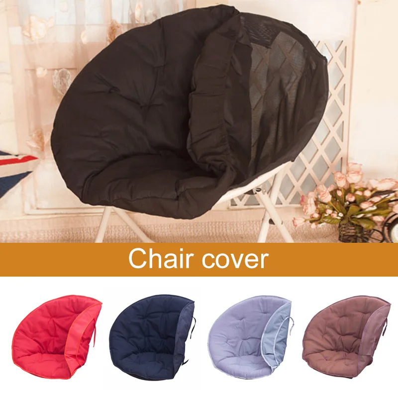 Moon Chair Folding Padded Oval Round Moon Saucer Camping Fishing Portable Picnic Black Seat Mesh Chair Cover Not Including Chair