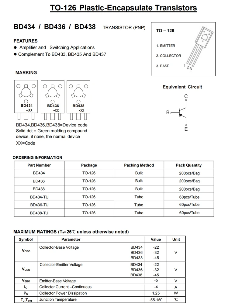 20PCS BD237 BD238 BD435 BD436 BD441 BD442 BD677 BD678 BD679 BD680 BD681 BD682 BD875 TO-126 Direct insertion NPN power transistor