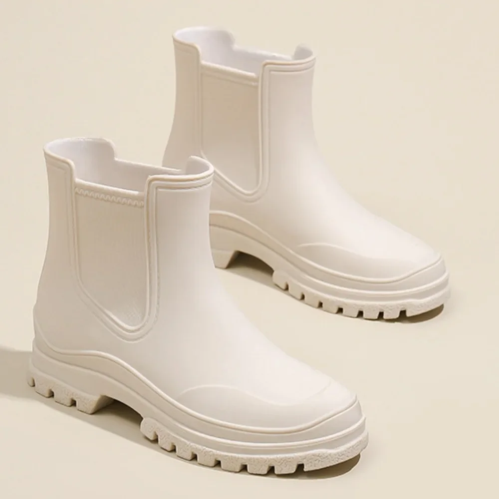 Fashion Waterproof Women's Boots Short Tube Rain Boots Women Versatile Rain Shoes Anti Slip Water Boots