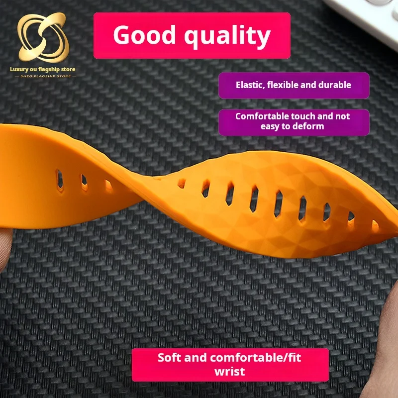 Para suunto 7 d5 9 traverse alpha spartan pulseira de relógio 24mm hr baro silicone fecho esportes pulseira de borracha à prova dwaterproof água fecho aço