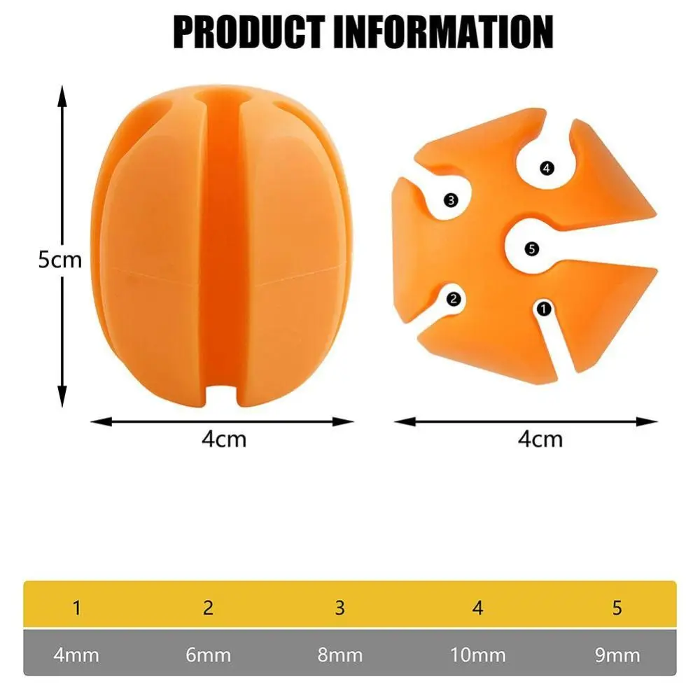 2PCS Silicone Fishing Rod Holder 6 Colors 5 Hole Fishing Rod Tie Ball Lightweight Fishing Tackle Ties Fishing