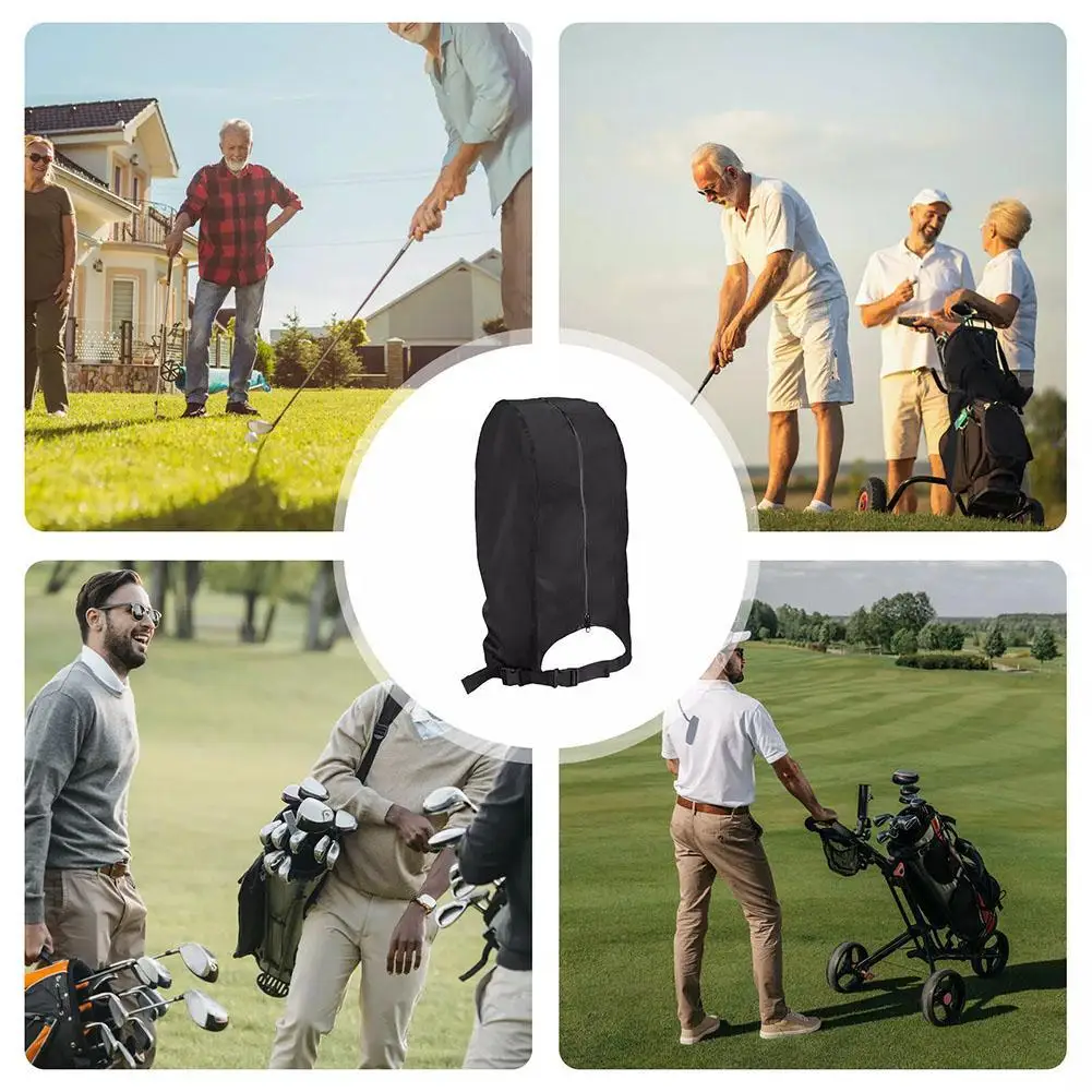 Sacca da Golf copertura antipioggia con cerniera sacca da Golf cappuccio antipioggia accessorio da Golf portatile antipolvere per Golf Push cart Golf Bag Fitments O9M0