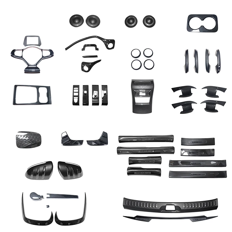 For BYD Atto 3 Yuan Plus Customized ABS Imitate Carbon Auto Interior Accessories Decorative Trims Cover Car Exterior Accessories