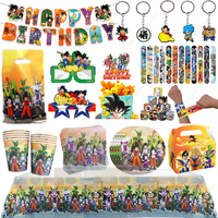 Dragoned Ball Birthday Party Favor Son Goku Balloons Gifts Bags Paper Plate Cup Napkin Kids Toys Gifts Baby Shower Party Supplie