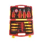 SFREYA S677A-13 13PCS Insulated Electrician Tool Set,Includes Pliers,Screwdrivers,Voltage Tester,Insulation Tape for Electrician