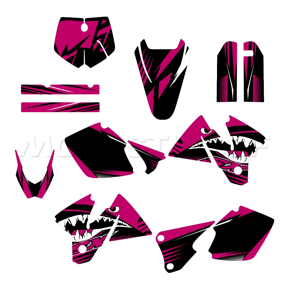 Motorcycle Decals And Stickers Kit Thickened Pattern Full Set For KTM SX 125 200 250 380 400 520 SX 1998 1999 2000