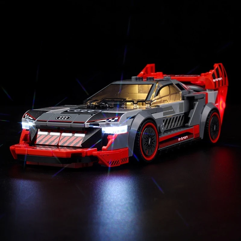 مجموعة إضاءة LED بدون نموذج مناسبة لسيارة سباق LEGO Audi S1 E Tron Quattro Race 76921 (باستثناء مكعبات البناء)