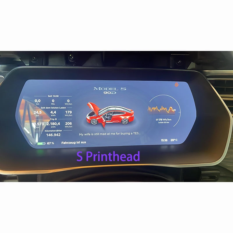 Imagem -02 - Tela Lcd Tesla Model s Peças de Instrumento do Carro Tesla Model x La123wf4sl01 La123wf4 Sl01 12.3 La123wf1sl01 La123wf1 Sl01