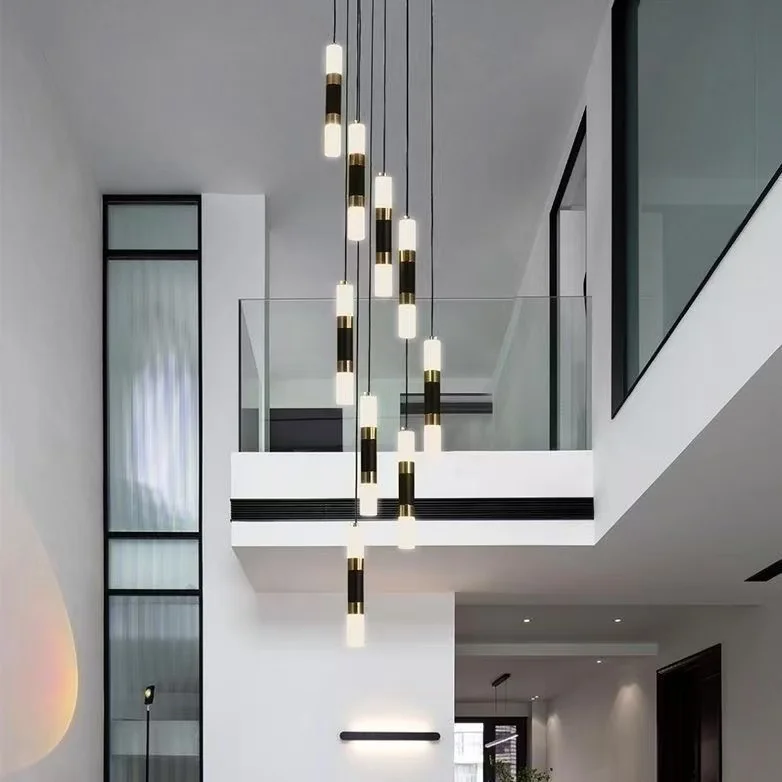 Nordic Home Decor Dining Room Pendant Lamp Lights Indoor Lighting Stair Lamp Hanging Light Chandelier Lamps for Living Room