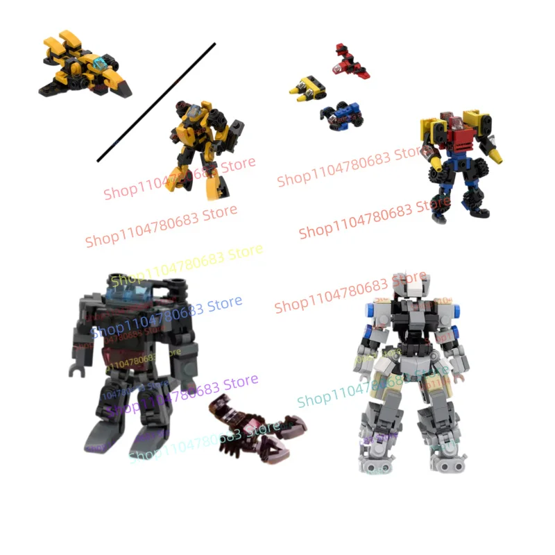 New Original MOC Sci-Fi Combat Exoskeleton Robot, Manned Mech, Building Block Toy, Collectible Ornament, Holiday Gift