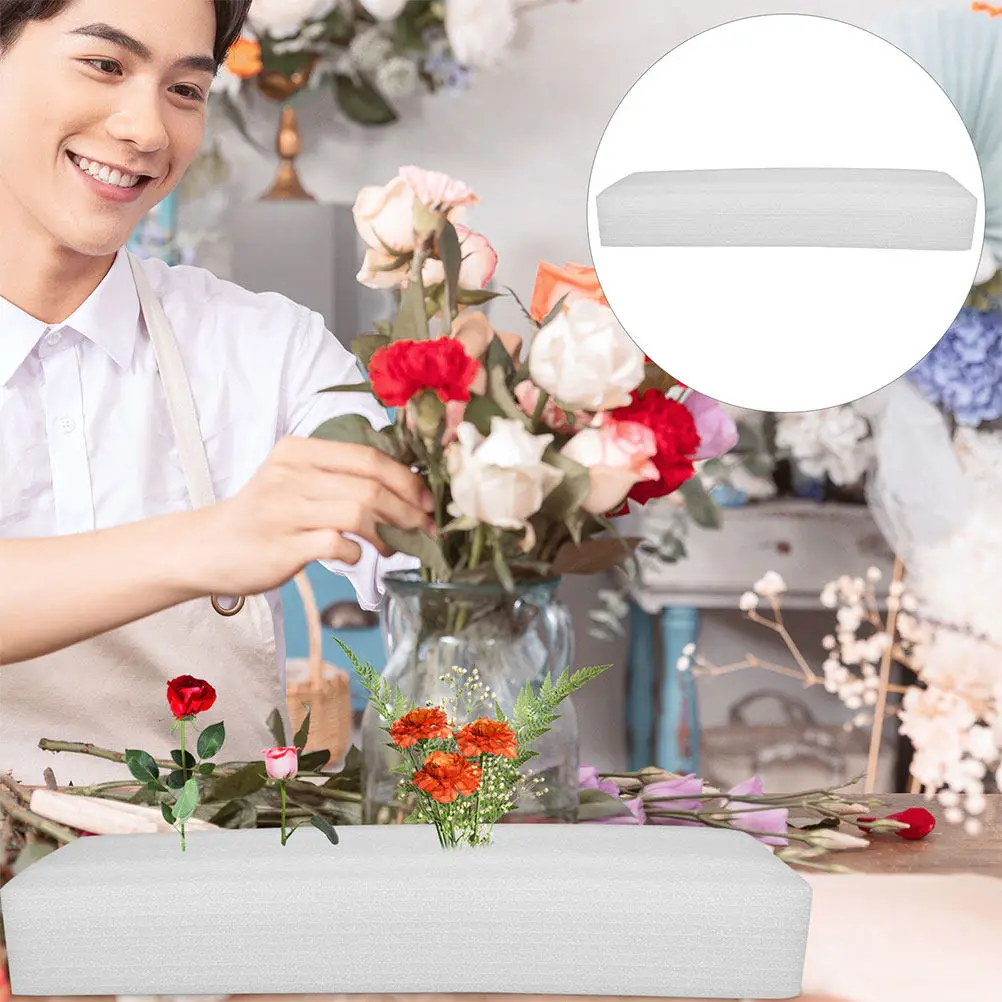 2Pcs White Floral Foam Blocks Wet Flower Arrangement Base Reusable Versatile Foam for Crafts Artificial Flowers Modeling