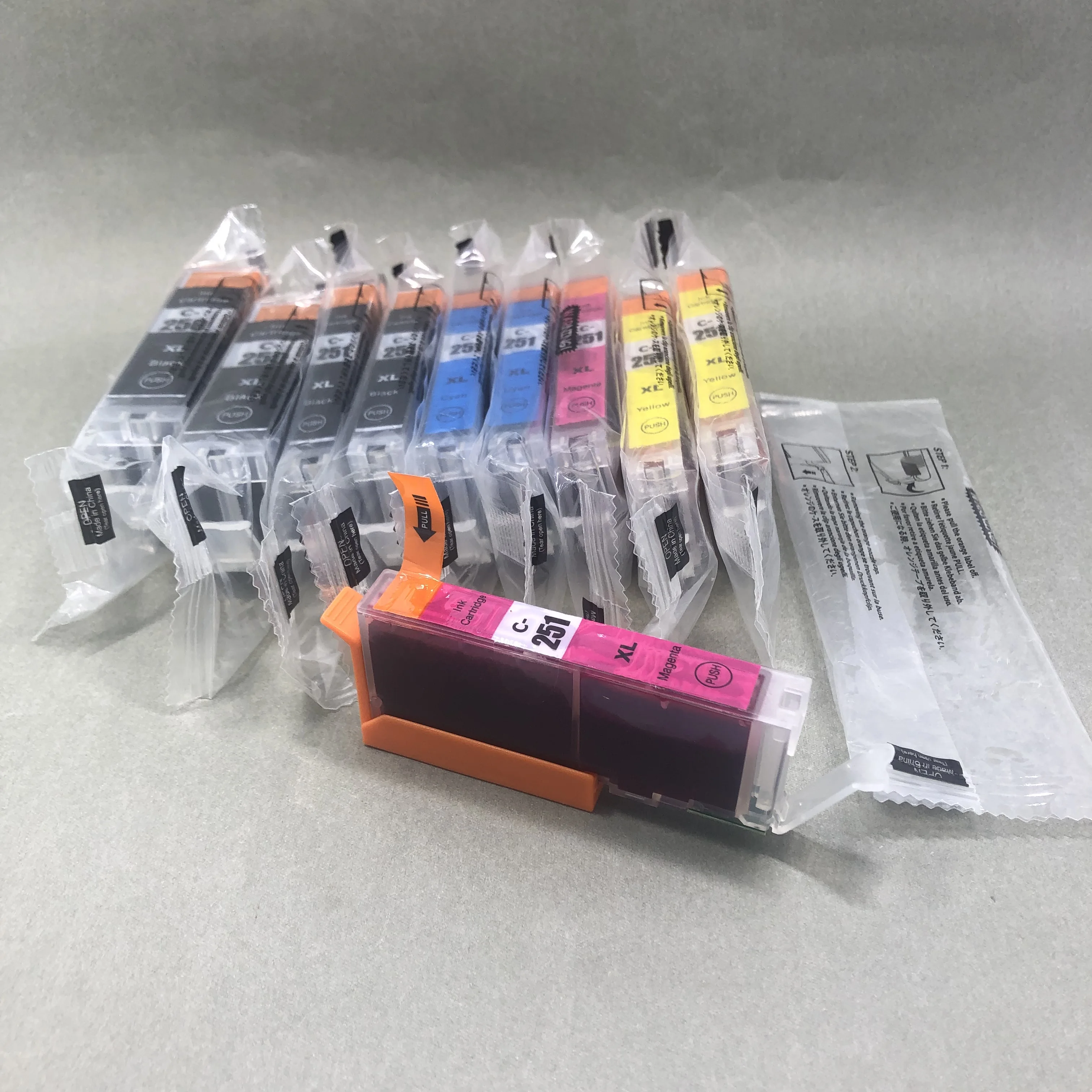 

10Pcs PGI-250XL CLI-251XL Compatible Ink Cartridge for Canon PIXMA MG5420 MG5422 MG5520 MG5522 MG5620 MX722 MX922 IX6820 iP7220