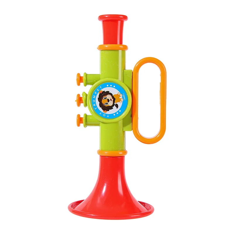 1PC ミニベビートランペットおもちゃ子供早期モンテッソーリ教育玩具カラフルな楽器ゲーム子供のためのギフトホーンおもちゃ