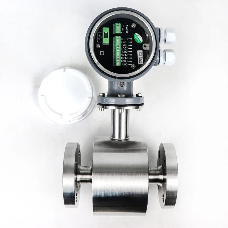 Intelligent Partially Filled 4 Inch Acid Alkali Mud Magnetic Flow Meter IP67 AC 220V