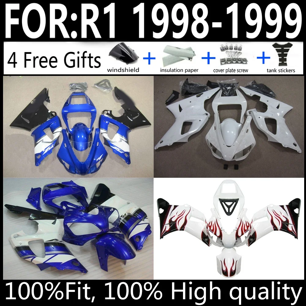 

Injection Molded ABS Fairing Kit For Yamaha YZF-R1 1998 1999 Bodywork Cowling Set High Quality Factory Direct Fit