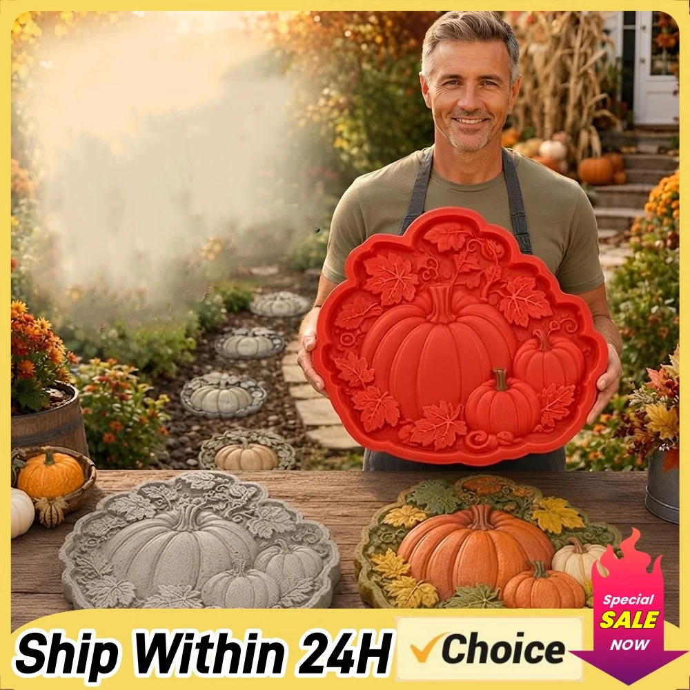 Silicone Paver Molds Reusable Stepping Stone Concrete Casting DIY Garden Pathway Mould Decor