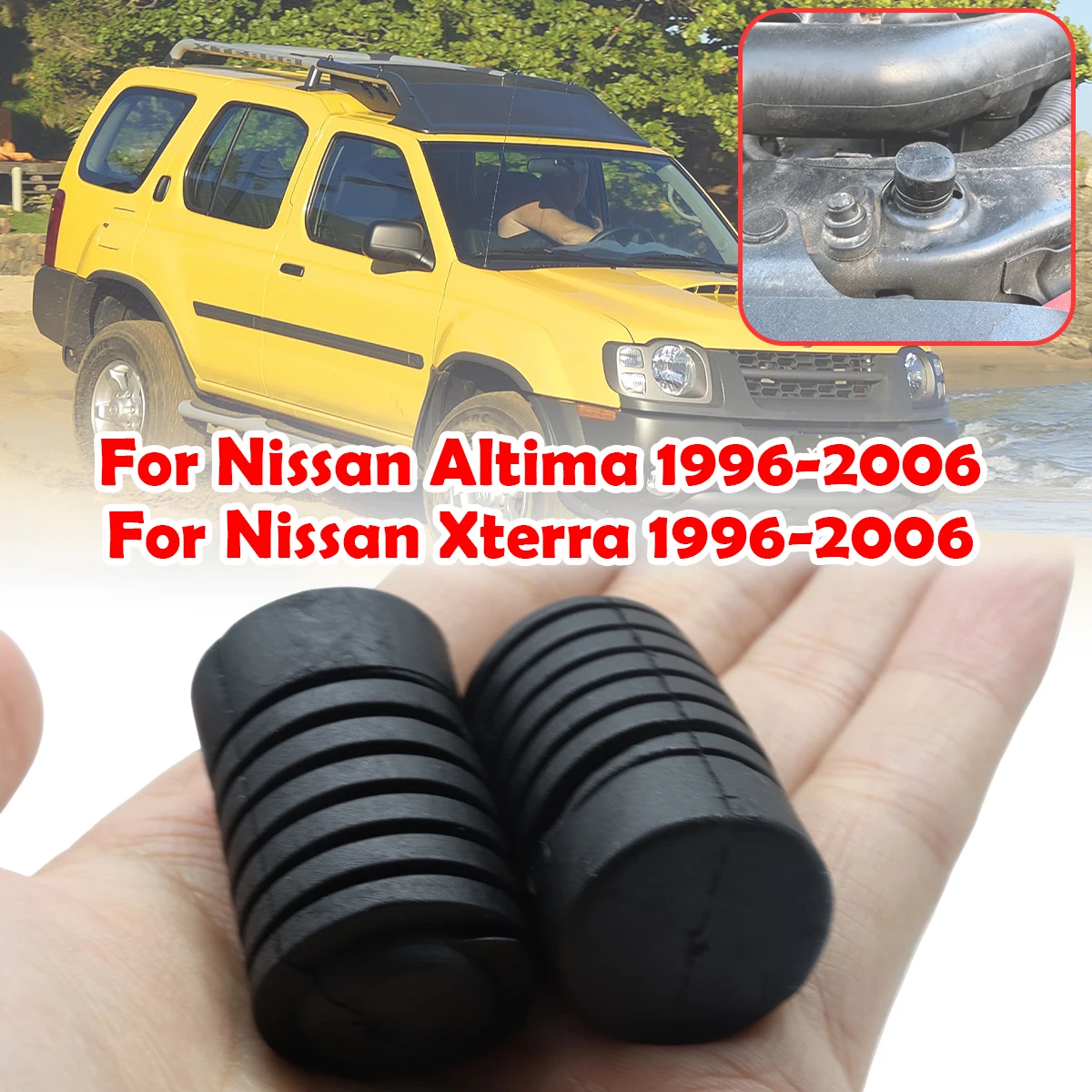 

For Nissan Altima Xterra 1996 - 2006 Car Trunk Tailgate Door Engine Cover Shockproof Black Rubber Bands Pier ShockBlock Fastener