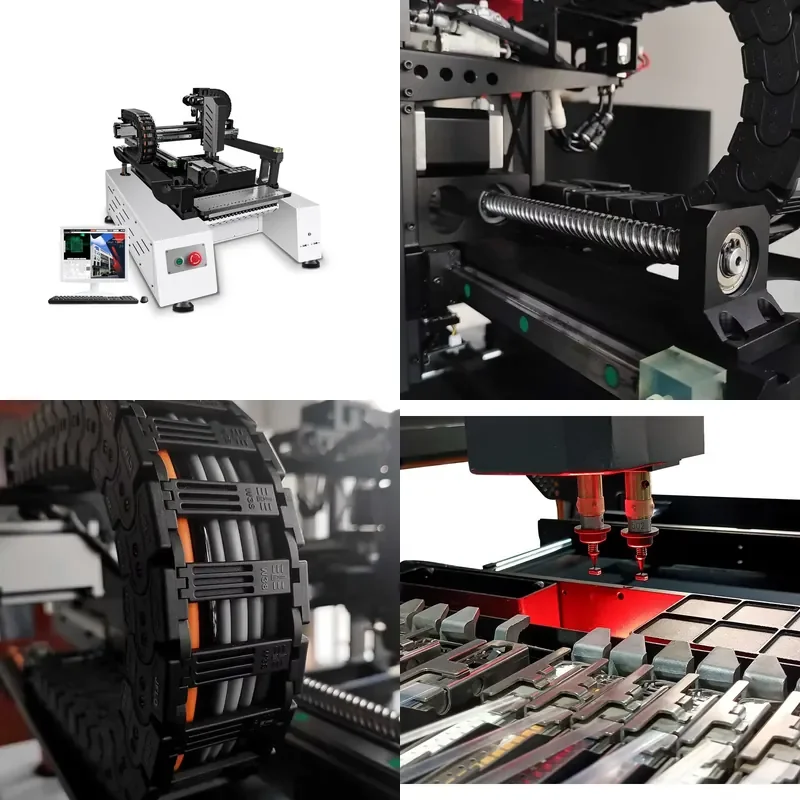 for Mini SMT Welding Machine Automatic Pick-up Position Robot HW-T2-40F40 Feeder PCB Machine with Marking Points and Vision