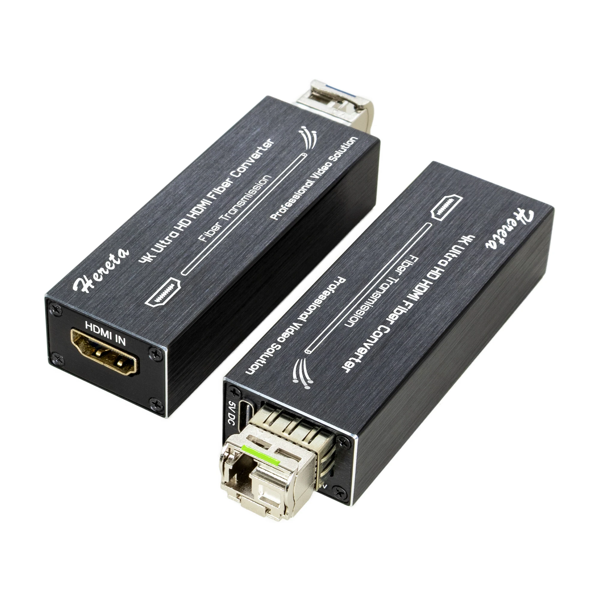Mini 4K HDMI Fiber Optic Converter SFP Micro Fiber Extender USB Single10GB Professional Transceivers up to 4K*2K @30Hz
