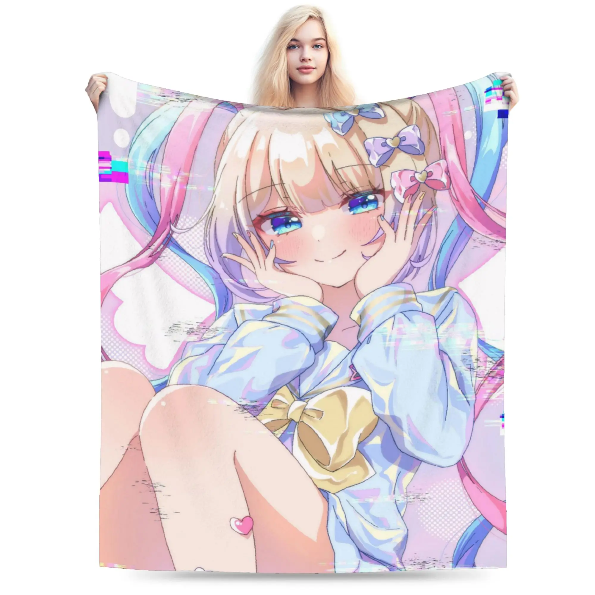 Needy Streamer Overload KAngel Blankets Coral Fleece Plush Textile Decor Thin Throw Blanket for Bedding Office Quilt