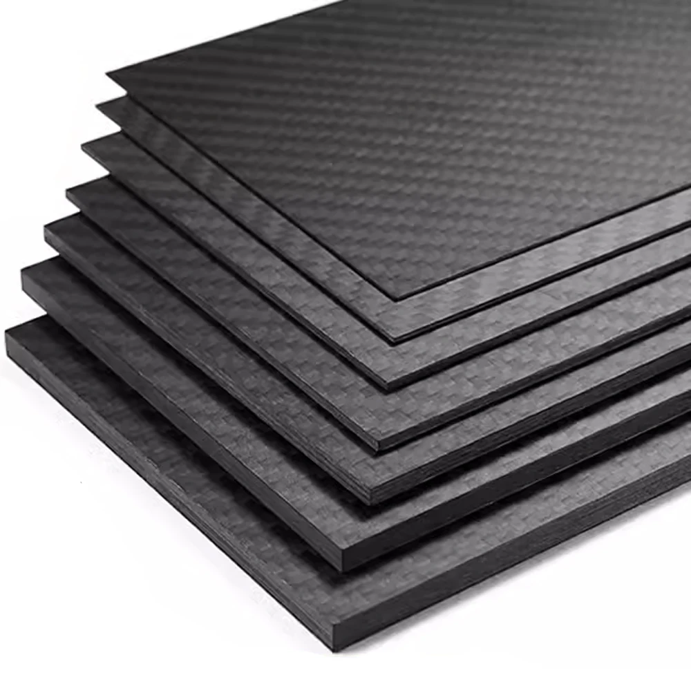 DIY用カーボンファイバーパネル,高複合硬度シート,200x300mm, 250x250mm, 0.5mm,マット表面3k