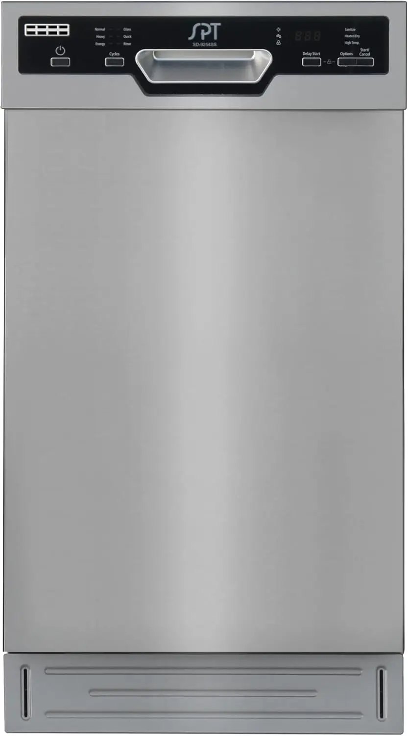 SD-9254SSA 18″ Wide Built-In Stainless Steel Dishwasher w/Heated Drying, 6 Wash Programs, 8 Place Settings and Stainless Steel