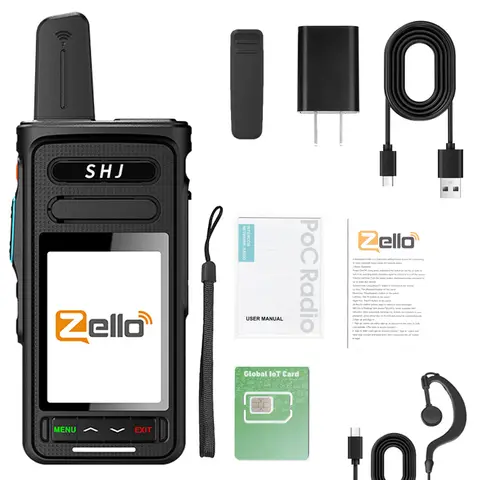 4G Zello Walkie Talkie Network Radio - Android 8.1, Unlimited Range, GPS, WiFi & Bluetooth, Support RealPTT & SIM Card