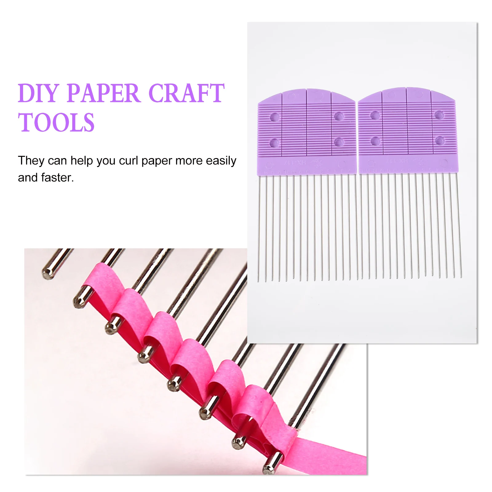 

2pcs Combs Paper Weaving Tools Paper Holder Purple DIY Tools Supplies Weaving Decor Accessories Art Crafts