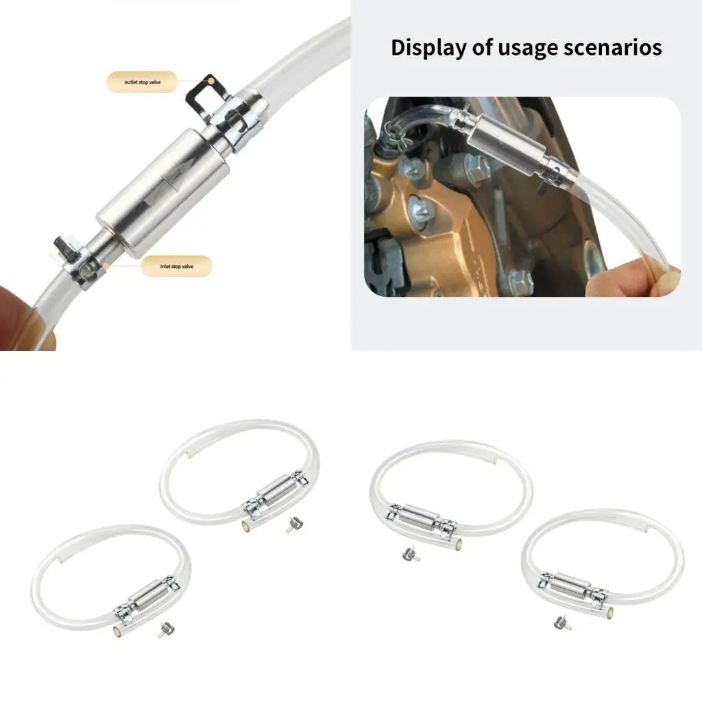 

R9UF Brake Fluid Bleeder Hose Motorcycle Maintenance Tool Aluminum Build Tool
