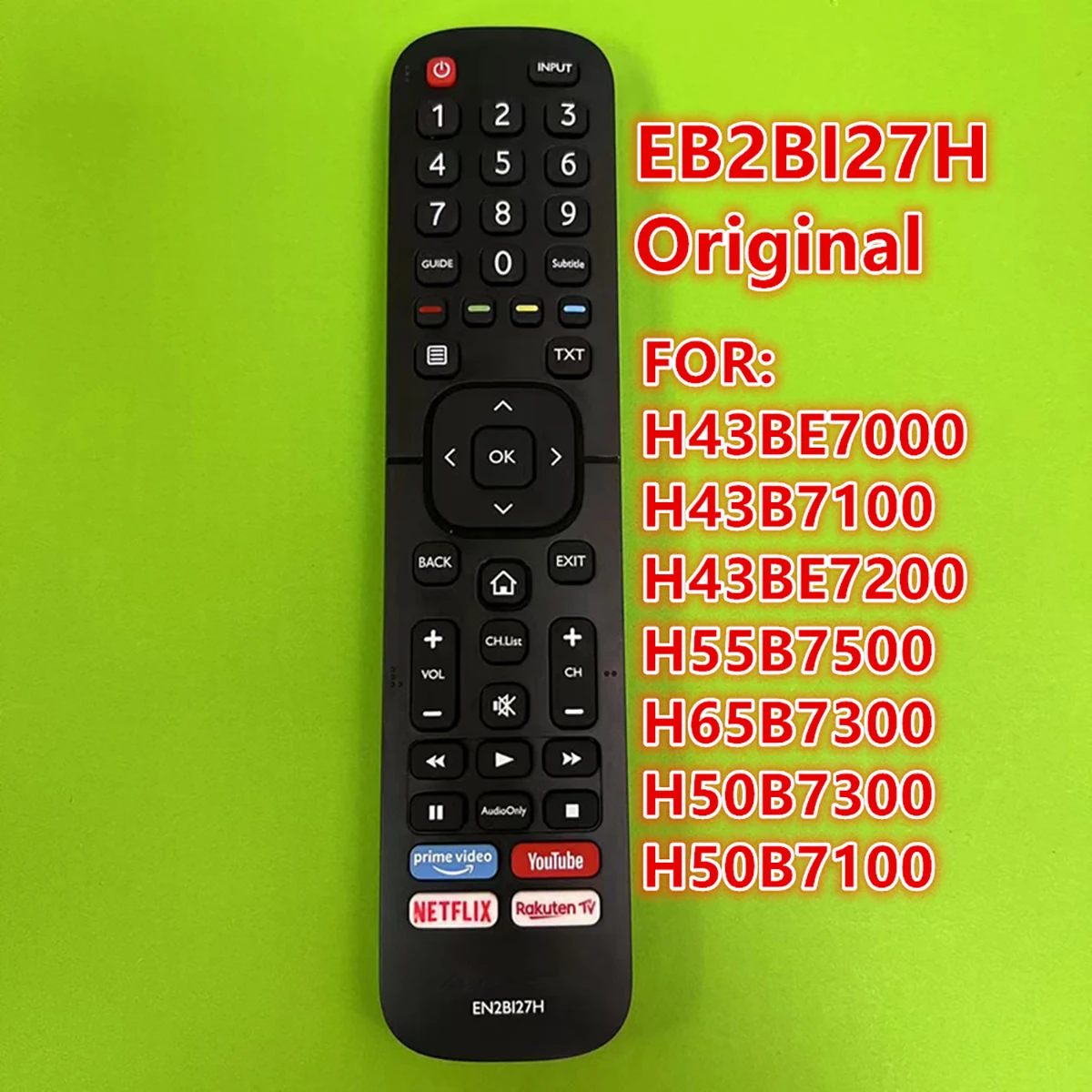 EN2BI27H/EN2BS27H Remote Control for Hisense LED Smart TV Fit EN2H27B EN2H27HS EN2H27D EN2A27 ER-31607R ER-22655HS RC3394408/01