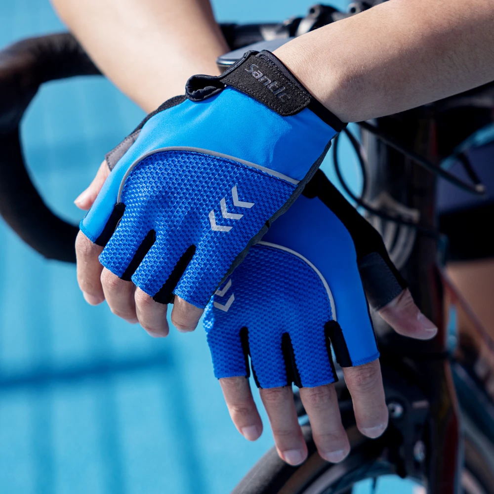 Santic Cycling Gloves Summer Half Finger Bike Gloves MTB Road Bike Breathable K3P136